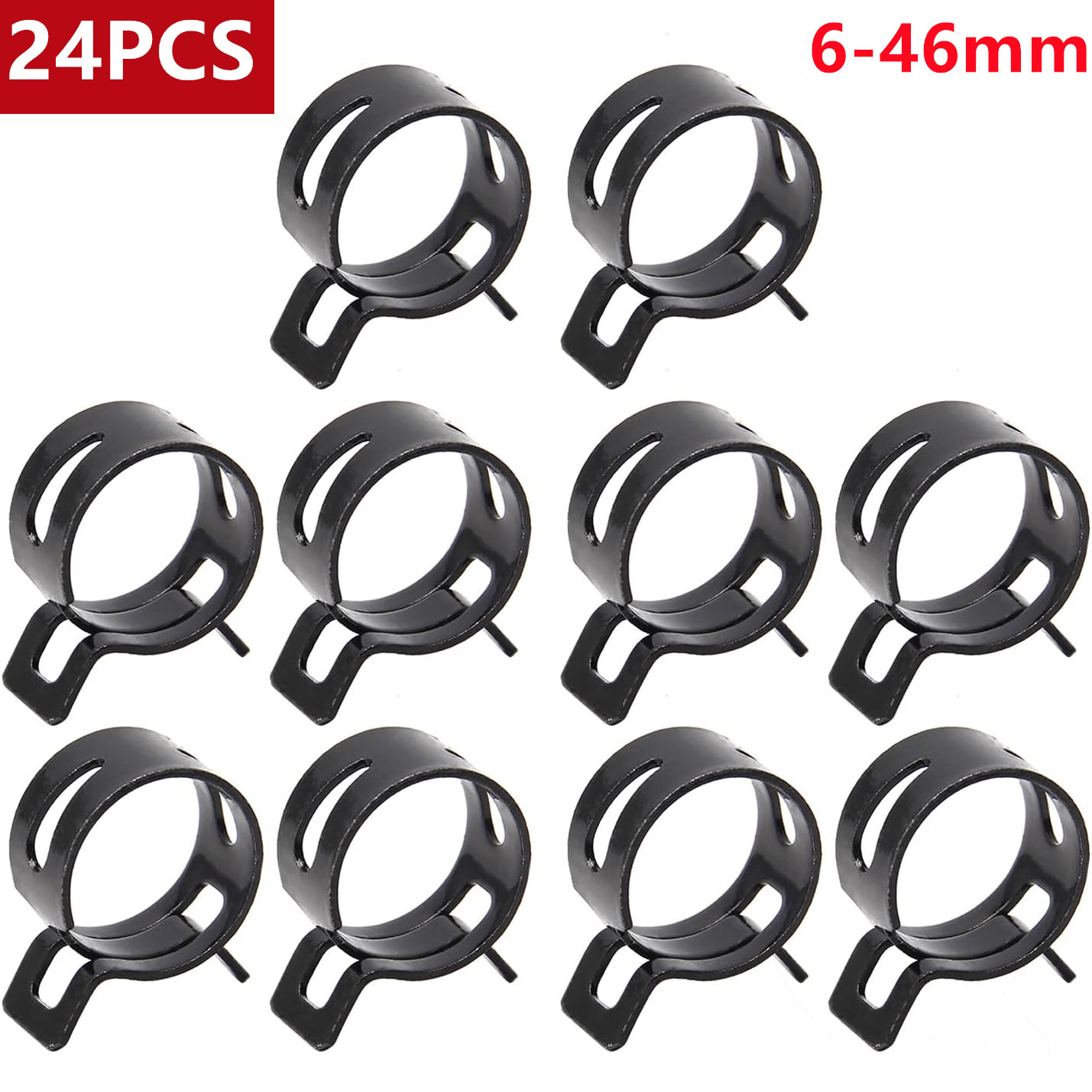 Drain Pipe Clip - 24pcs Hose Spring Clamp Clips Vacuum