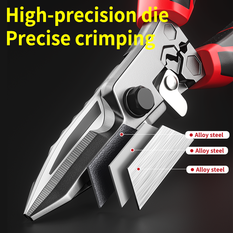 Pipe Cutter Ratchet - Heavy Duty Multifunctional Electrician Scissors Crimping