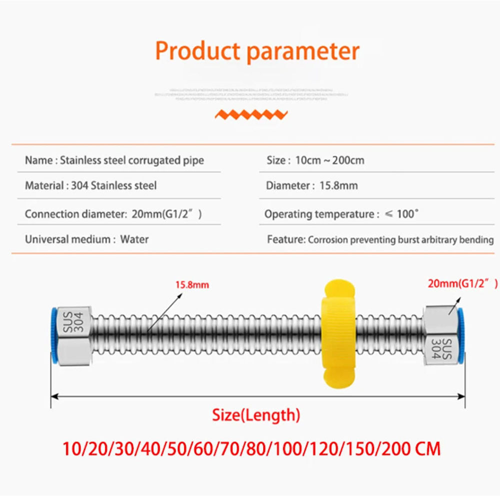 One 304 Stainless Steel Corrug - Flexible Hose Braided ulasan dan harga
