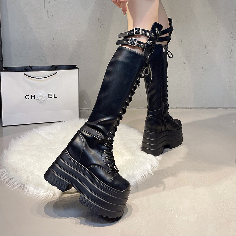 Punk Women Boots Ladies Cospla - Pipe Bending Spring ulasan dan harga