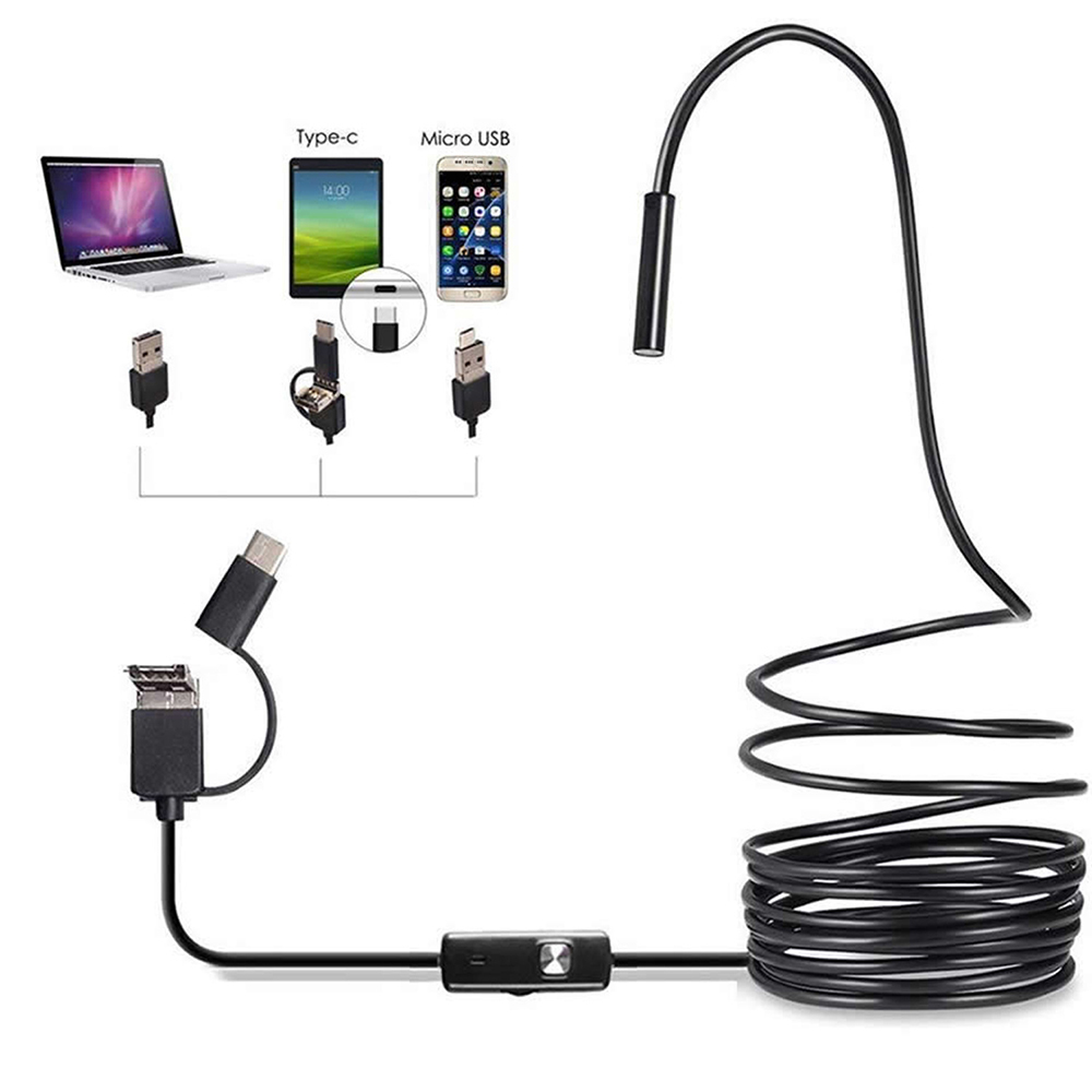 6 LED Light 7mm 1M  Endoscope  - Drain Snake Flexible ulasan dan harga
