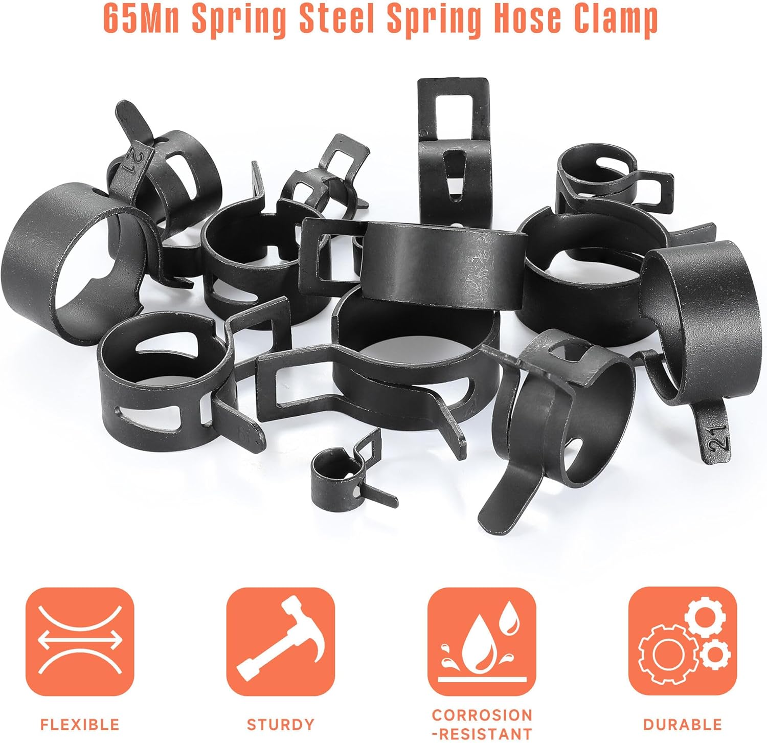 24pcs Hose Spring Clamp Clips  - Drain Pipe Clip ulasan dan harga