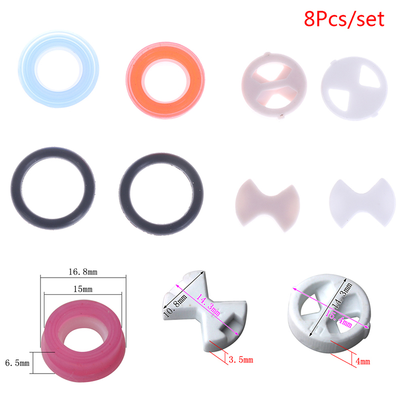 8Pcs Ceramic Disc Washer Set 1 - Silicone Tap Washer ulasan dan harga