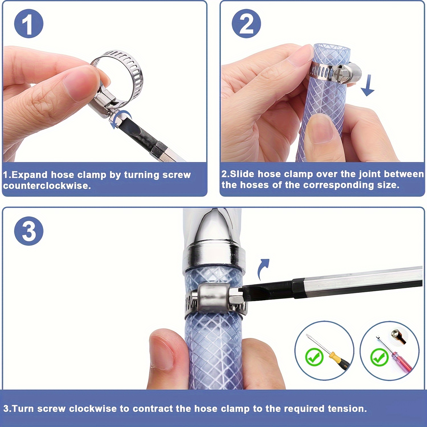 120pcs Stainless Steel Hose Cl - Drain Pipe Clip ulasan dan harga