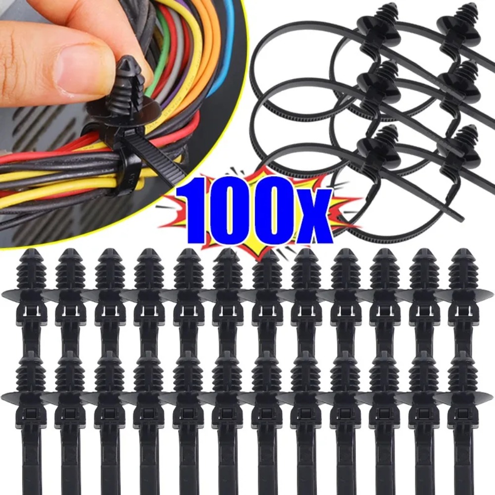 100/10pcs Nylon Self Locking Z - Plastic Pipe Clip ulasan dan harga