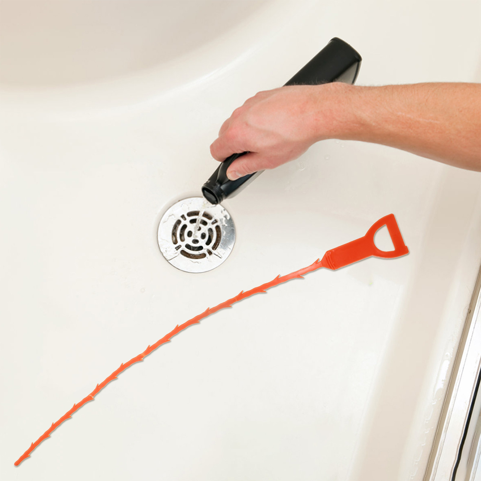 3Pcs ABS Drain Clog Remover To - Drain Snake Flexible ulasan dan harga